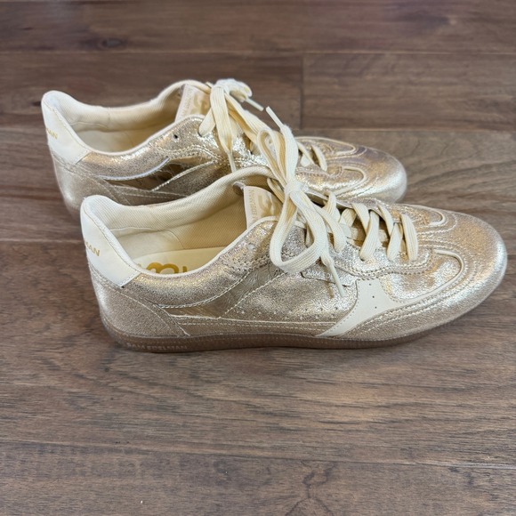 Sam Edelman Shoes - Sam Edelman Gold Metallic Leather Sneaker Women's Fashion Shoes Size 10M